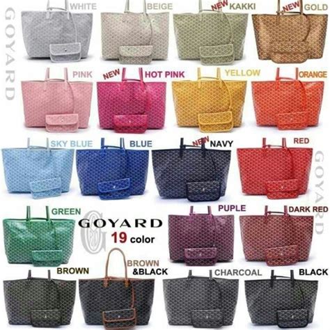 classic goyard colors|Goyard tote colors.